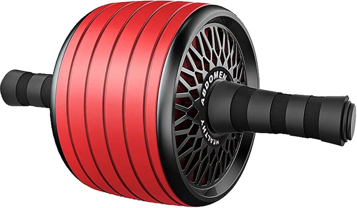Roller Wheel Exercise Equipment No Noise Abdominal Wheel Ab Roller with Mat for Arm Waist Leg Exercise Gym Fitness Equipment (Color : Red)