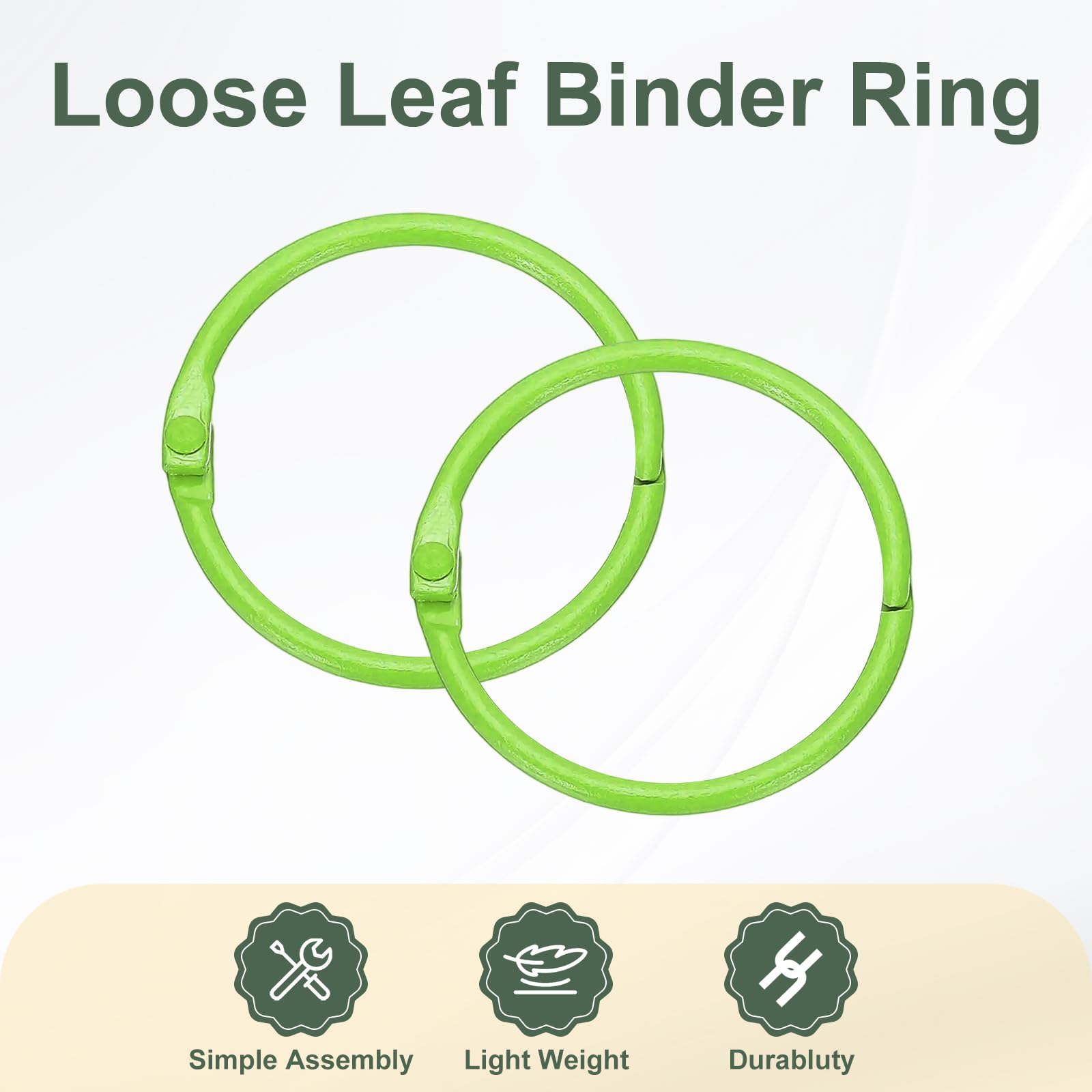 PATIKIL 48Pcs Loose Leaf Binder Rings - Image 3
