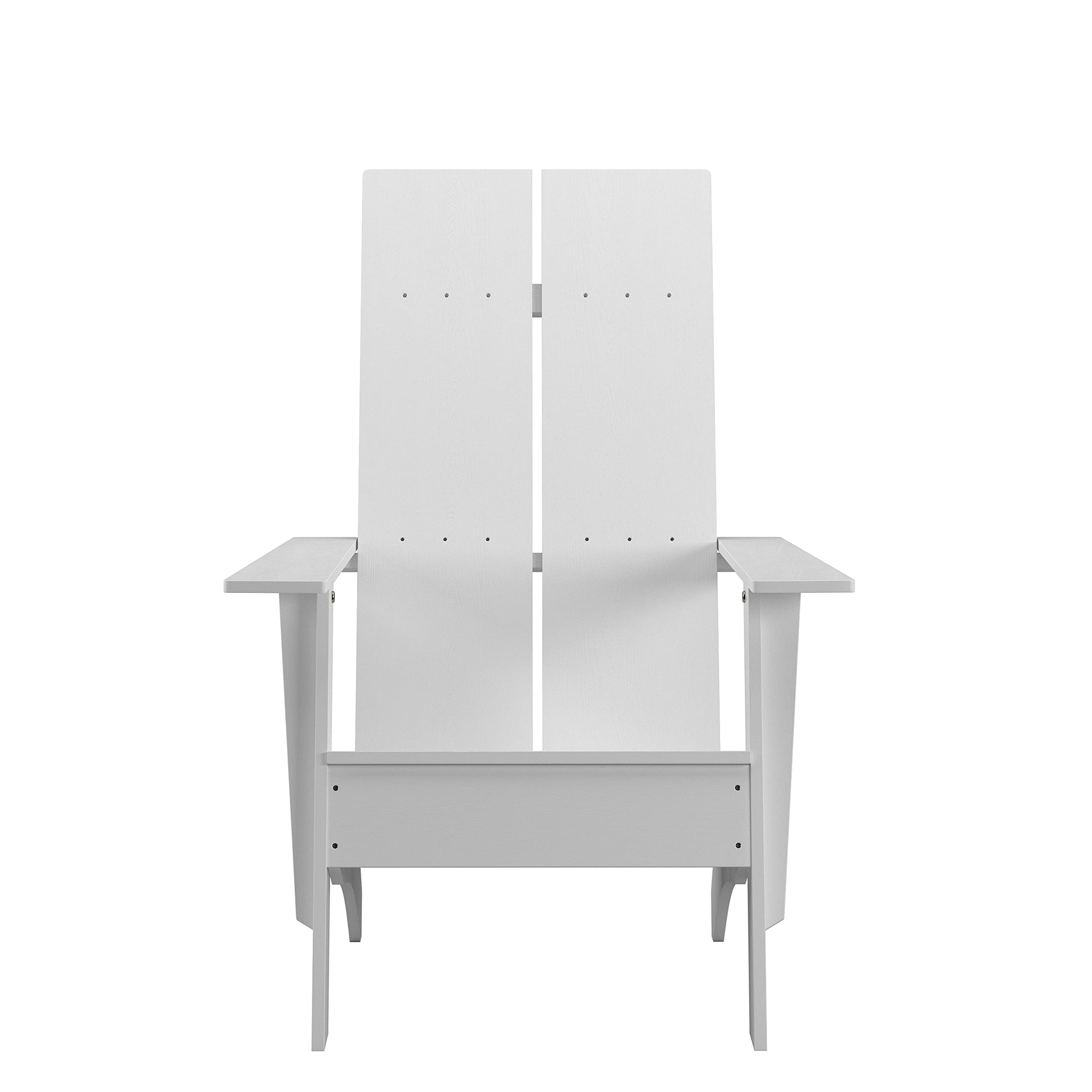 Flash Furniture Muebles Flash Silla Adirondack Moderna, White, Set of 1