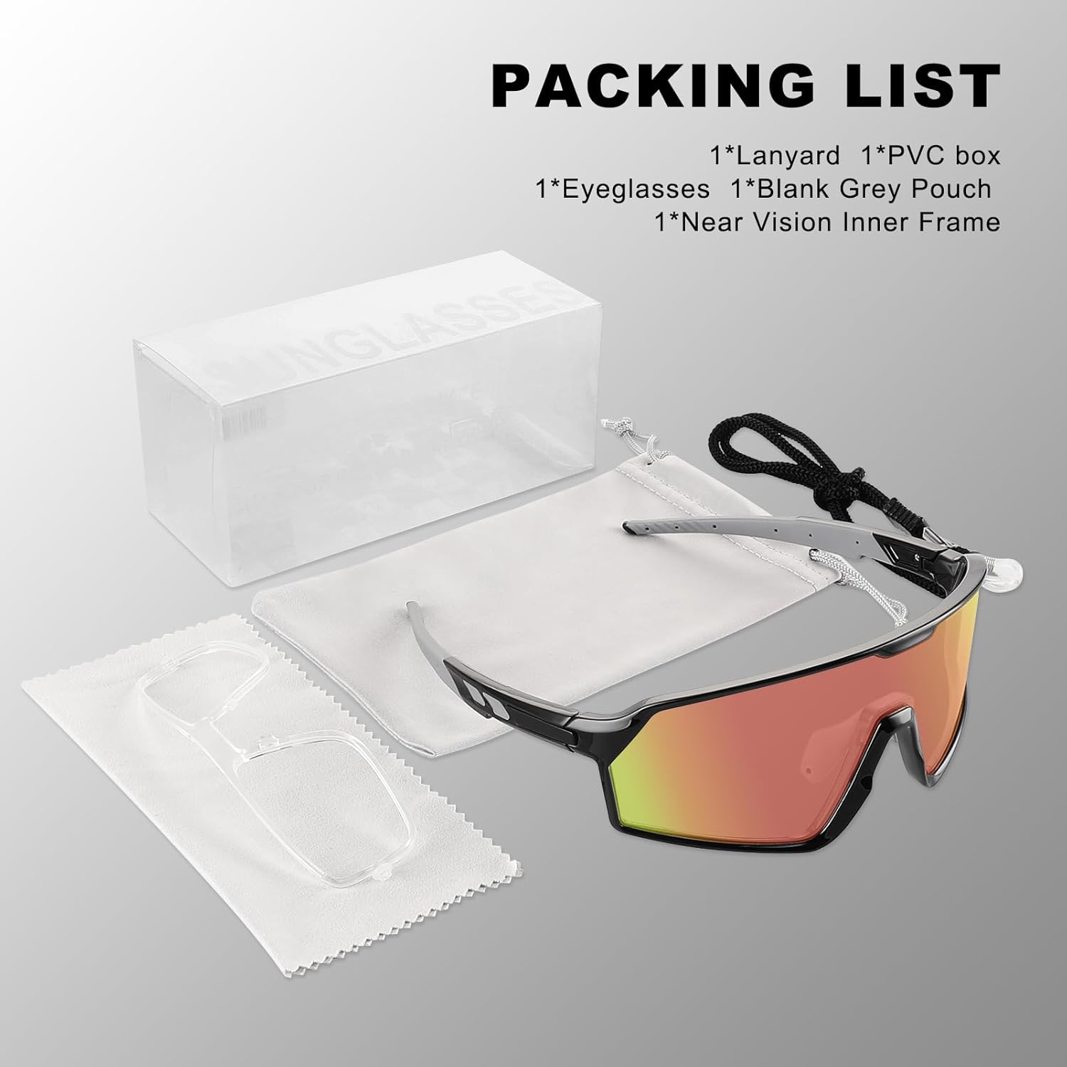 BangLong Photochromic Cycling glasses for Men Women, Clear Running MTB Sunglasses UV Protection - Image 7