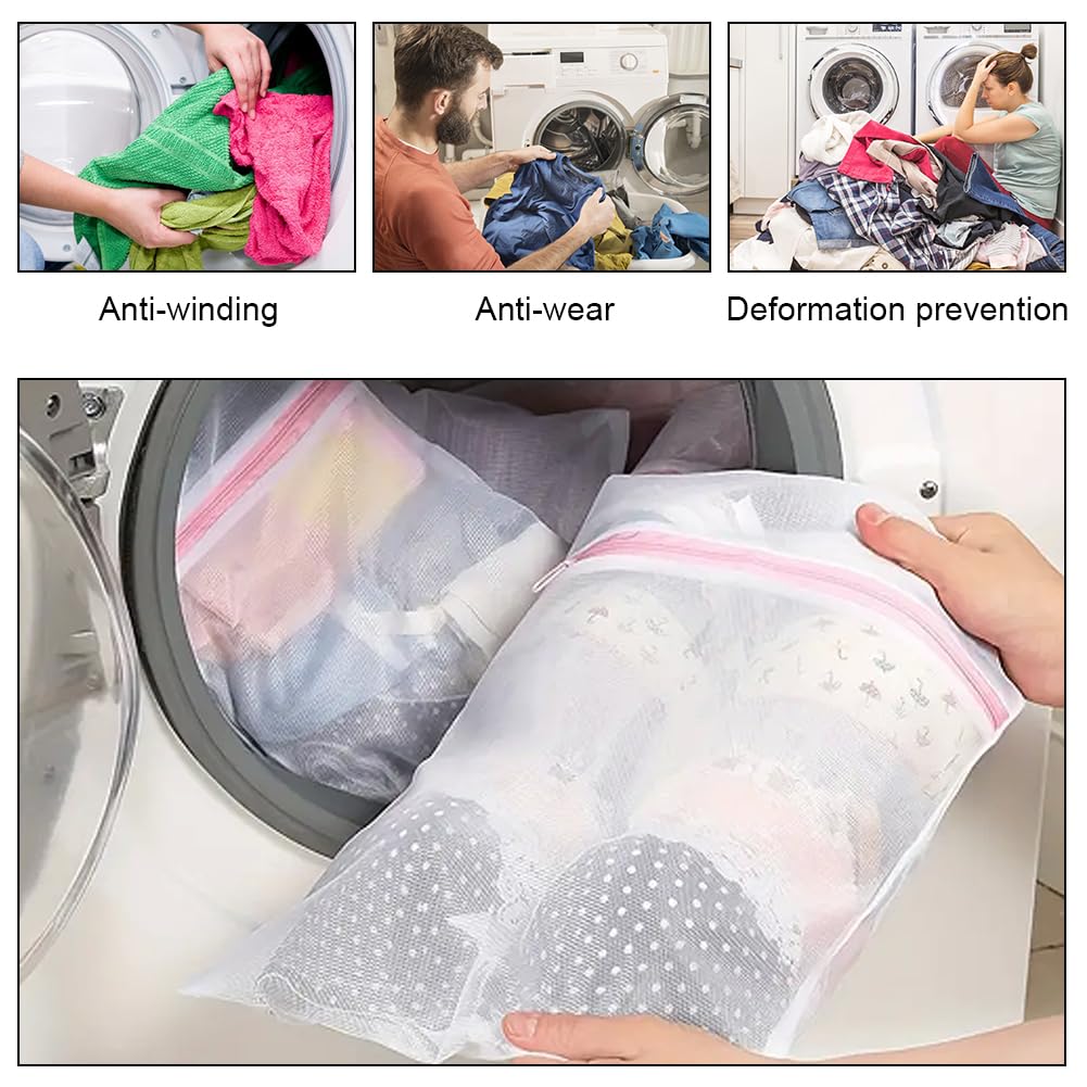 Sacco Lavatrice Rete 60x80cm - Riutilizzabile Per Capi Delicati - Con Coulisse - Protezione Vestiti - Foto 4