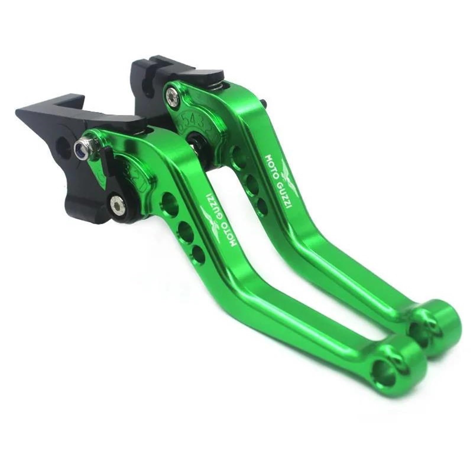 UYFYQECJY for Moto Guzzi Breva 850 1100 1200 Griso BREVA 1100 Norge 1200 GT8V CNC Motorcycle Adjustable Brake Clutch Levers Parts(Green-A)