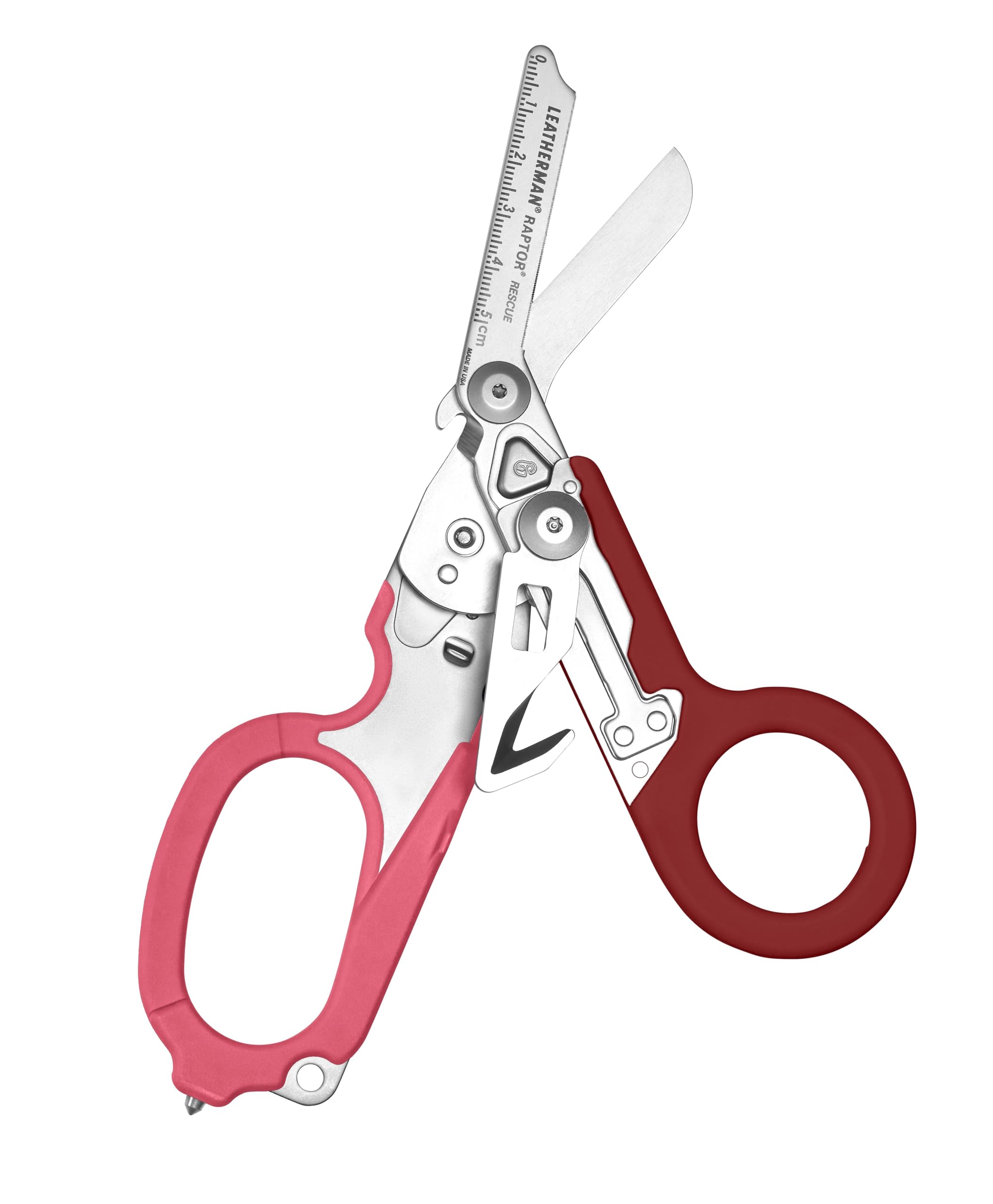 Leatherman Raspberry Rose Raptor Rescue - Emergency Response Folding Shears With Strap Cutter & Glass Breaker, With Utility Holster