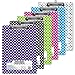 6 Pk, BAZIC Standard Size Polka Dot Paperboard Clipboard w/ Low Profile Clip (Colors May Vary)