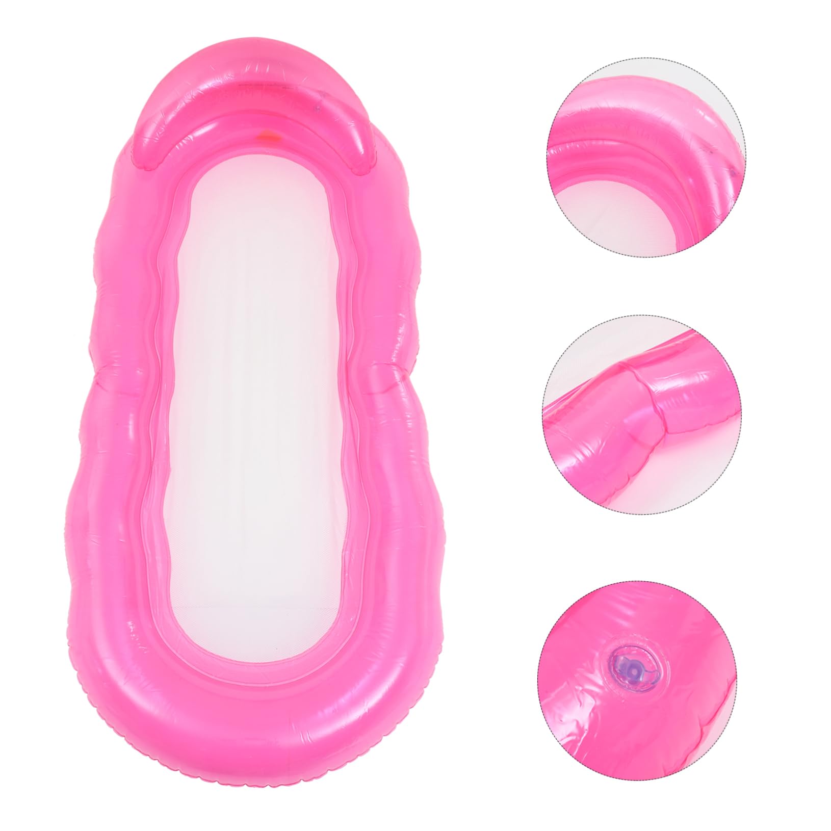 Milisten Chaise Flottante Gonflable gonflables de Piscine pour Enfants flotteurs pour la Piscine Chaise Longue Gonflable hamac Flottant Chaise Longue Flottante sur l'eau PVC Rose