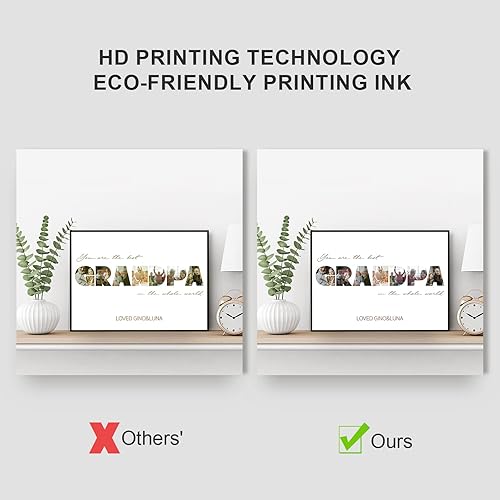Miniatura 7 de FUONLY Impresiones de madera texturizada con foto, regalos personalizados para el abuelo de parte de nietos, regalos personalizados únicos para