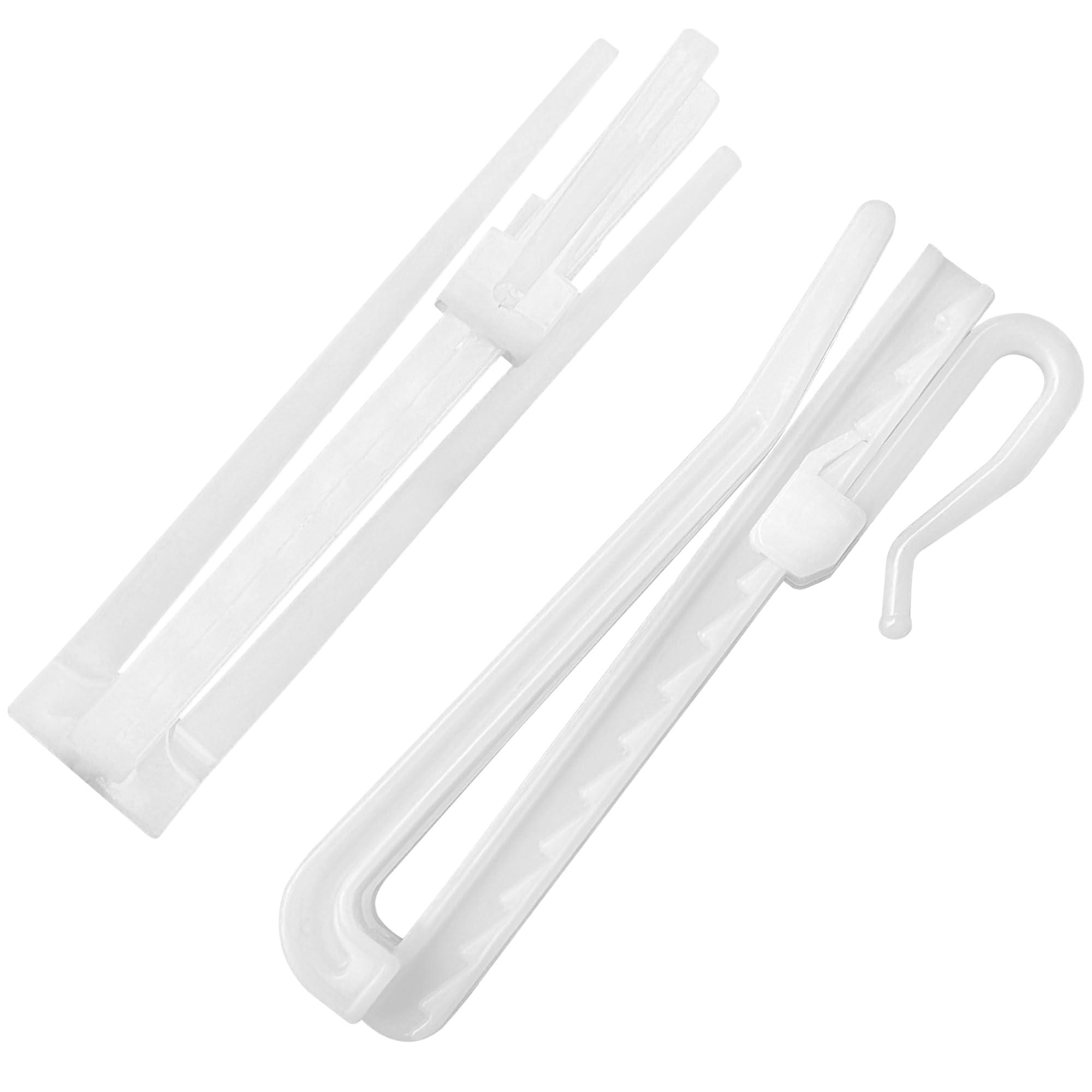Ddhomin White 35 Pcs Plastic Lifting Adjustable Pinch Pleat Curtain Hooks