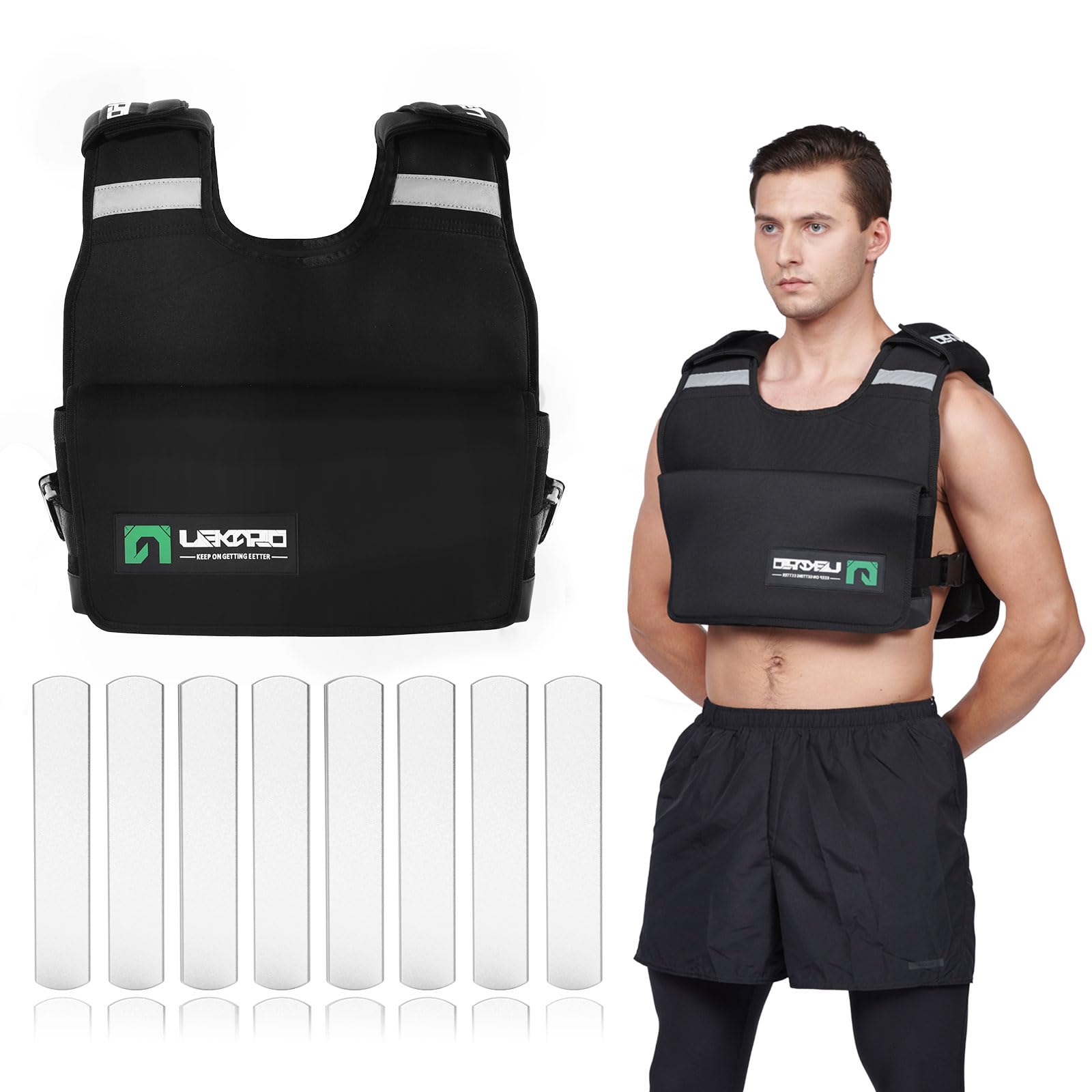 Gilet Lesté Ajustable Néoprène 10lbs (4.5kg) - Homme Et Femme - Entraînement Running Et Fitness
