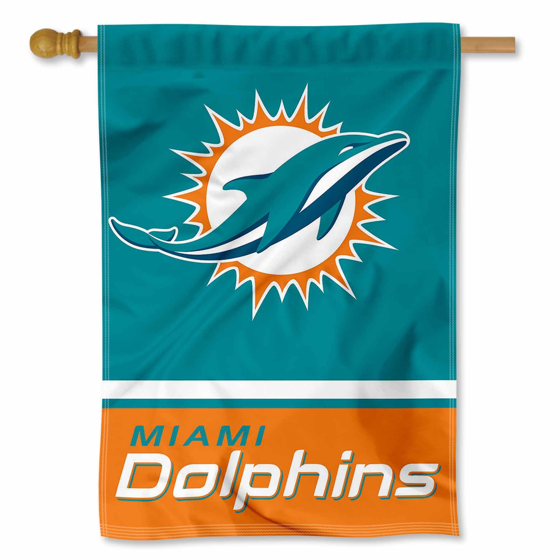 Miami Dolphins Two Sided House Flag
