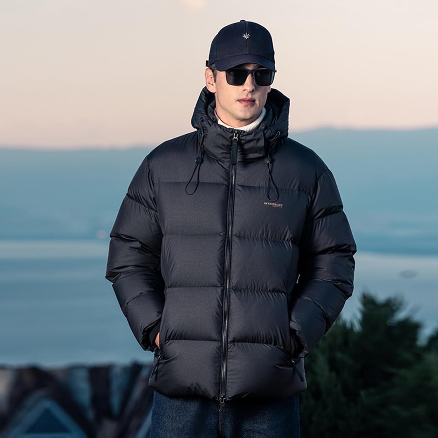 Goose Down Jacket, Warm and Soft Goose Down Jackets Men,Waterproof Windproof Unisex Down Jacket - Image 3