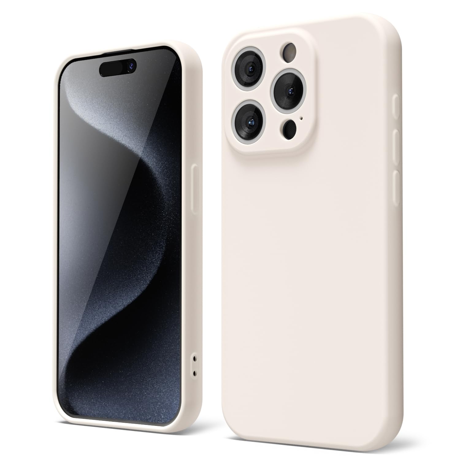 oakxco for iPhone 16 Pro Max Case Liquid Silicone, Soft Rubber Gel Elegant Aesthetic Basic Simple Cover, Cute Thin Slim TPU Matte Solid Color Plain Smooth Case for Women Girl, Light Pink — view 294