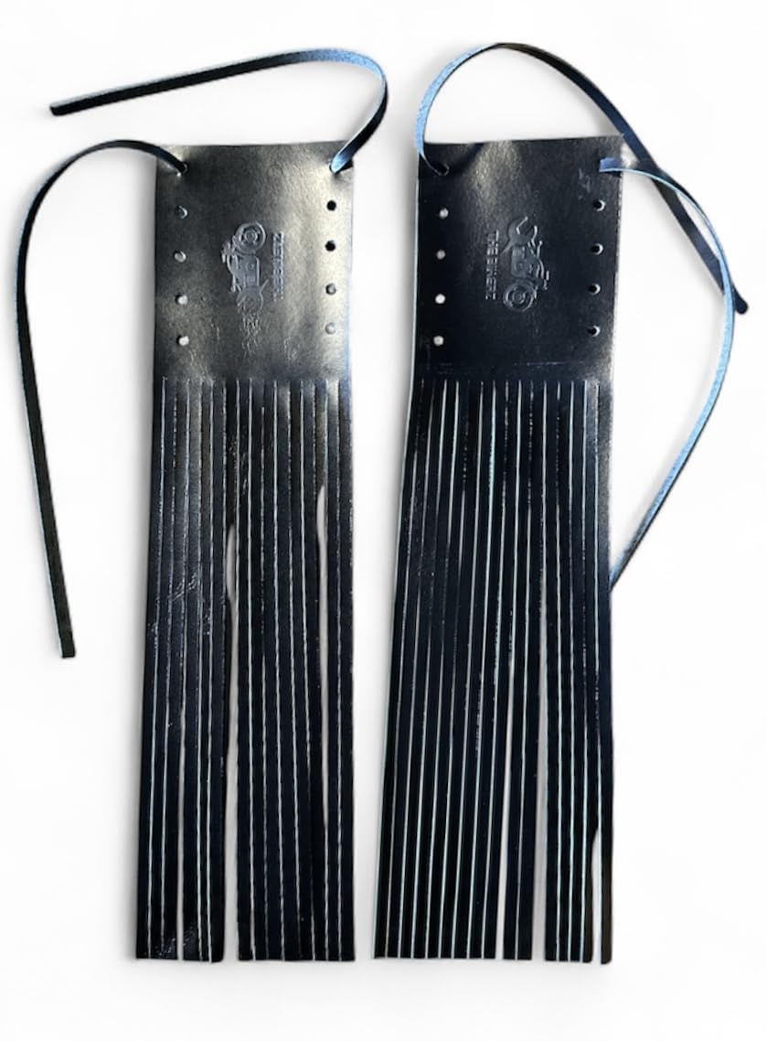 Handlebar Tassels Real Leather customised Handle bar Tassels - Black-image-17