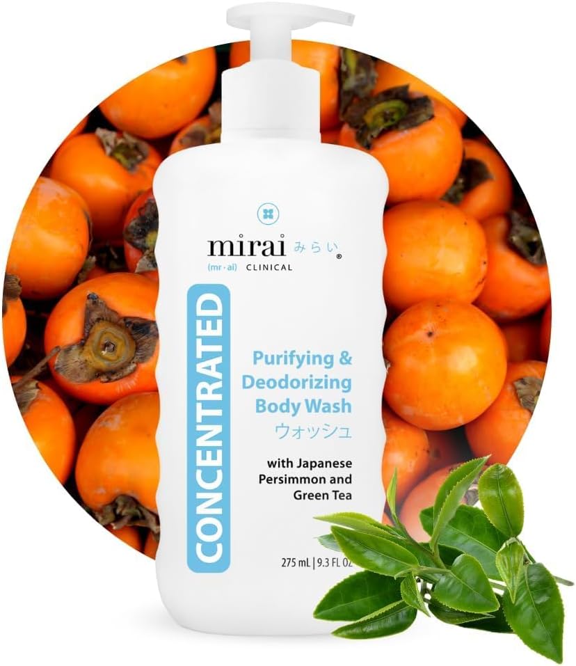 Clinical Purifying and Deodorizing Body Wash with Natural Persimmon and Green Tea Extract for Eliminating Nonenal Odor
