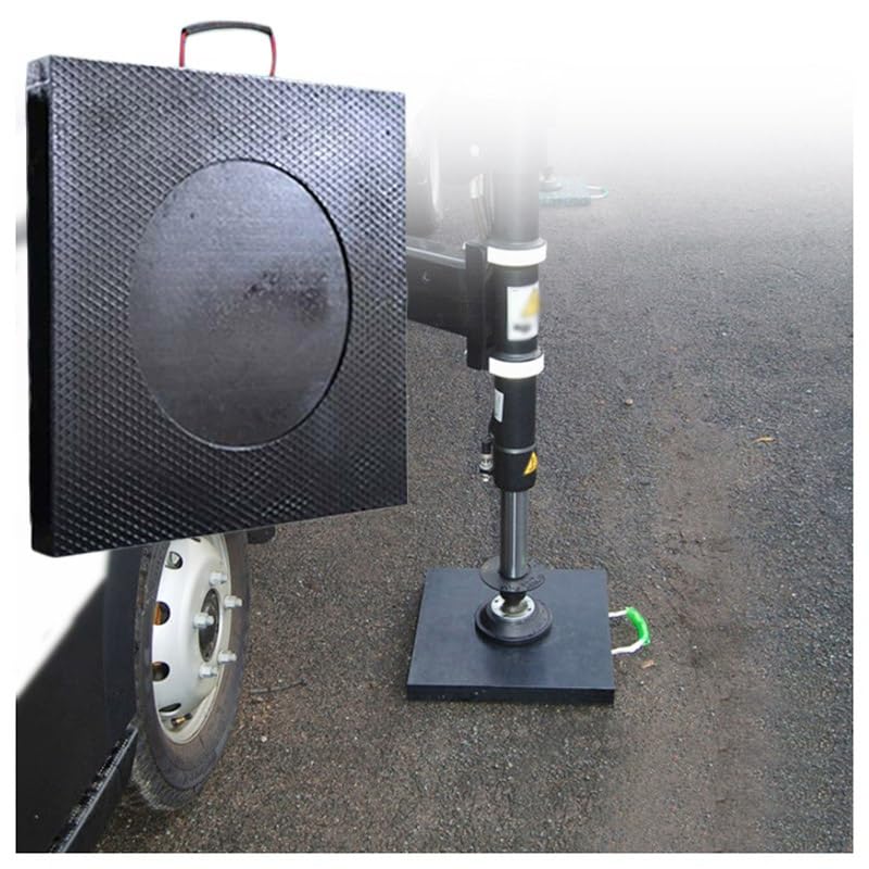 PFCDZDU Outrigger Pads Forklift, Black Stackable High Density RV Jack Leveling Pad for Crane Wrecker Trucks, Engineering Machinery Stabilizer Pads with Handle(19.7x19.7x3.9in(50x50x10cm))