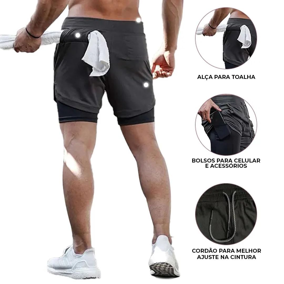 Kit 3 Short Masculino Academia 2 em 1 Bermuda Dry Fit Corrida Treino com Bolso Celular INSIDE SPORTS em promoção! Veja a oferta e mais achadinhos de Shorts & Bermudas 4 Hoje é o melhor dia para comprar Kit 3 Short Masculino Academia 2 em 1 Bermuda Dry Fit Corrida Treino com Bolso Celular INSIDE SPORTS com aquele preço maroto! Promoção! Aproveite a oferta! 4