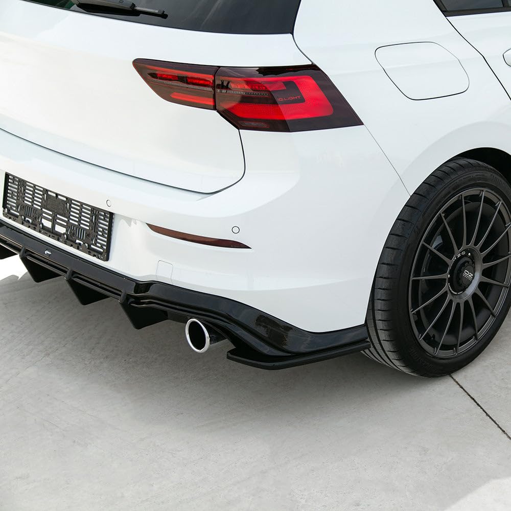 Oneway Diffusore Posteriore compatibile con Volkswagen Golf VIII HB GTI 2020- - Nero lucido