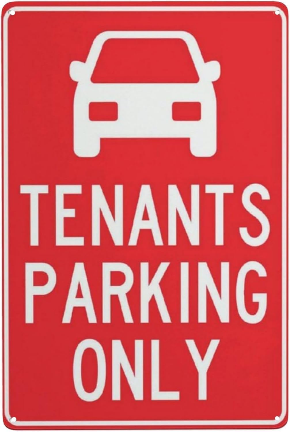 Tenants Parking Only Metal Sign Aluminum Warning Tin Signs 12x16 Inch
