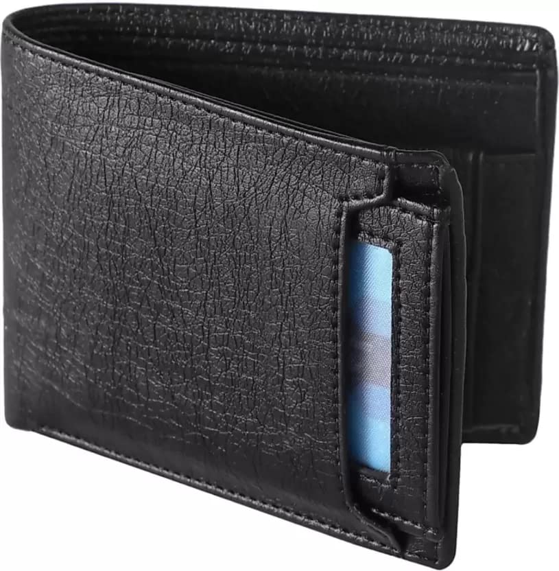 Sizzers Men Casual Black Artificial Leather Wallet || Ultra Strong Stitching || Credit Card Slots || Currency Compartments || Protected Mini (6 Card Slots) (Black)-image-36