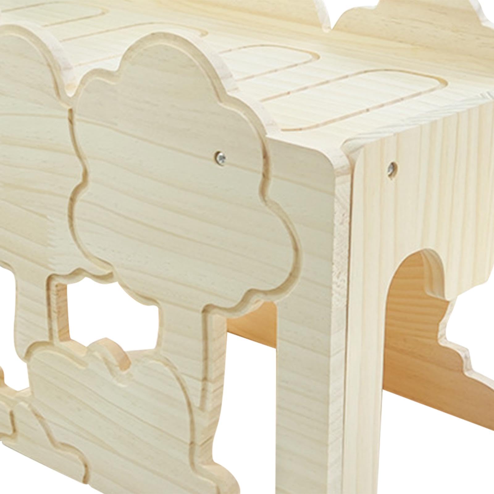 Casa para Conejos, Decoración de Hábitat, Juguete de Madera Resistente para Mascotas Pequeñas, Escondite para Hámsteres, Jerbos, Conejos, Erizos, Jueg, Style I