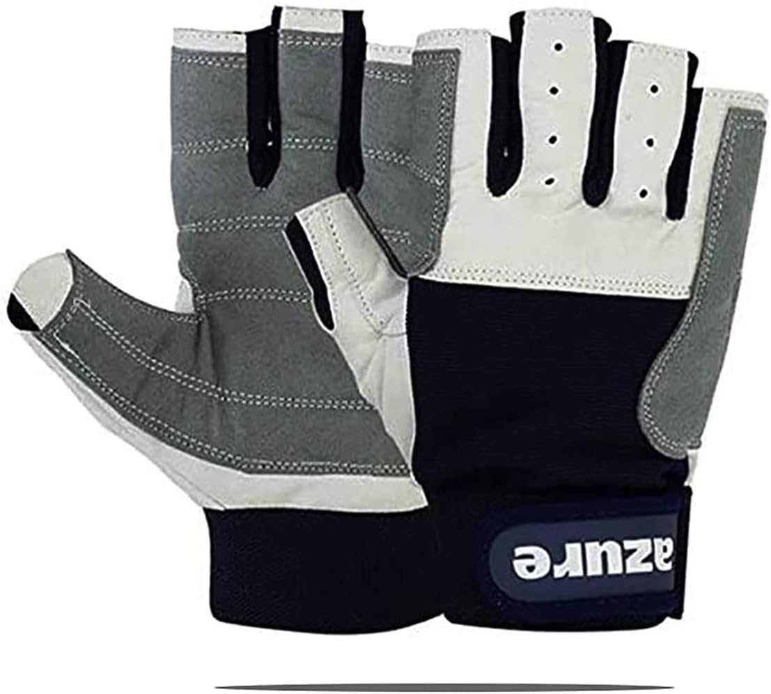 Azure Premium Quality Strong AMARA Black Sailing Enforced Palm Breathable Best Gloves Skiing Riding Running Hiking Fishing Sailing Indoor-Outdoor C/F