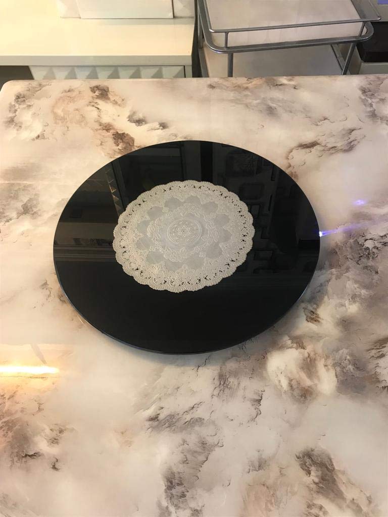 KLM SYSTEMS REVOLVING Glass Table TOP PLU-21