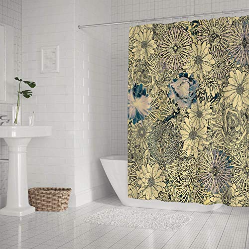 Rideau de douche Chehongg en polyester 180x180 cm avec 12 crochets - 3