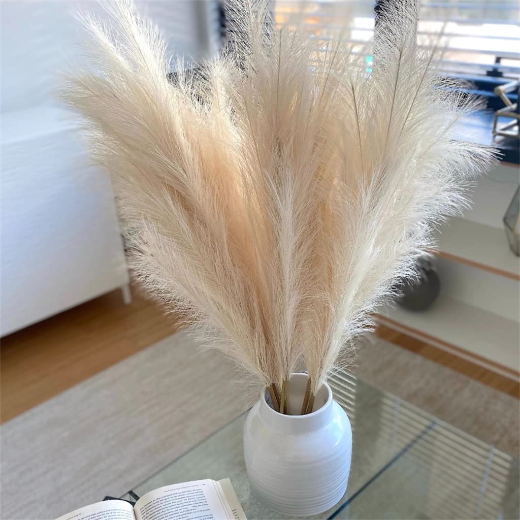HIHELO 1 Uds 100cm Pampas Artificiales Ramo de caña Año Nuevo decoración del hogar Planta de decoración caña de Flores Artificiales