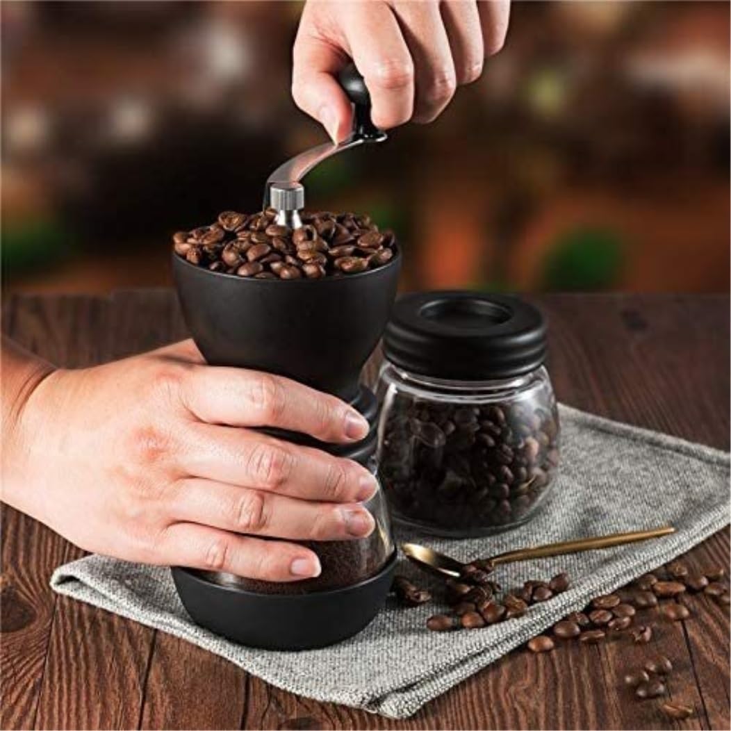 French Press Ręczny Młynek Do Kawy Ziaren Burr Przenośny Dzbanek Kawy