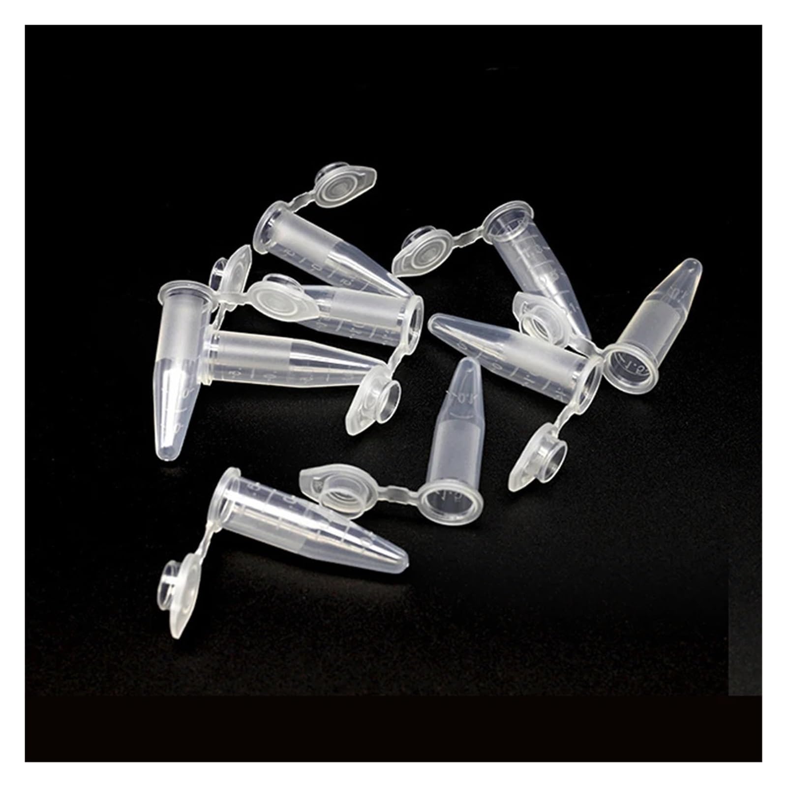 Tube à centrifuger en plastique, tube EP, tube à essai en plastique transparent, flacon à centrifuger, bouchon à pression, tube PCR, bouteille de semences, expérience, 500 à 1000 pièces(0.5ml100
