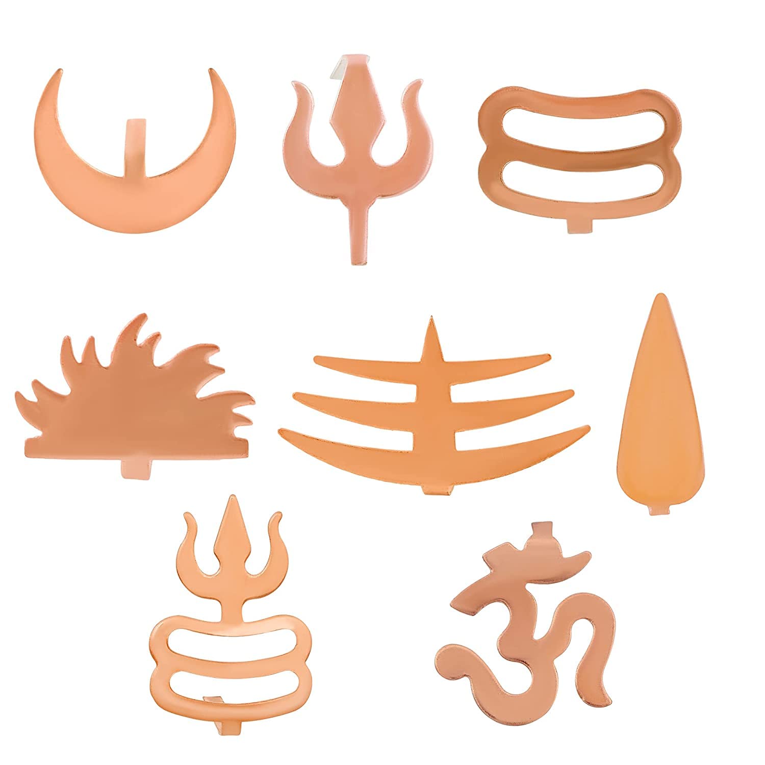 Zumrut� Combo of 8 Copper Spiritual Bahubali Forehead Teeka Tilak Applicator/Stamp Tool Puja for Daily Usage and Occasionally for Men/Women-picture-55