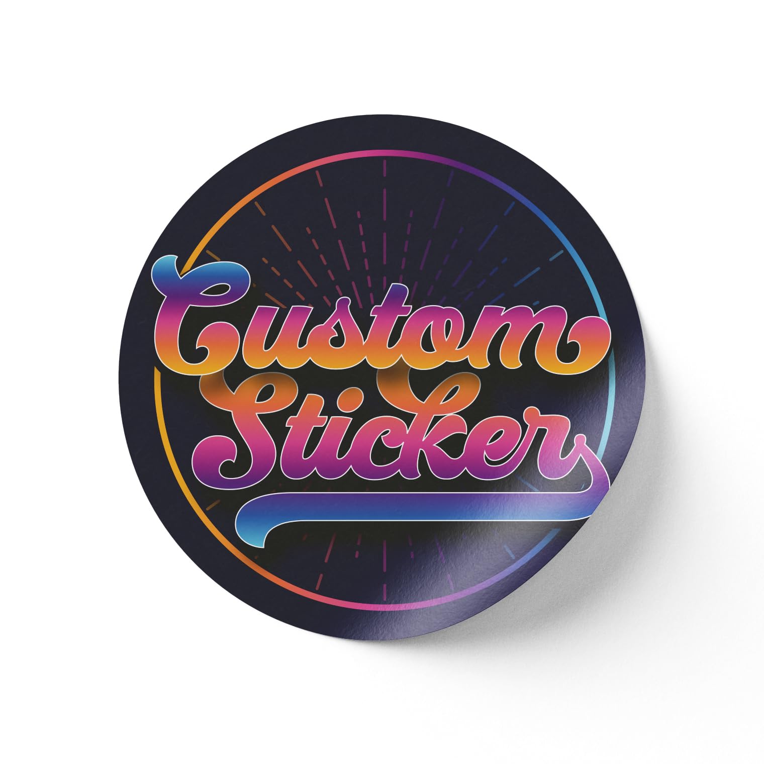 Personalised Labels Stickers Custom Company Logo Decal Circle or Square with Gloss Finish & Various Sizes 30mm 40mm 50mm 60mm Waterproof Reward Personalized Sticker Label (Circle, 50mm)