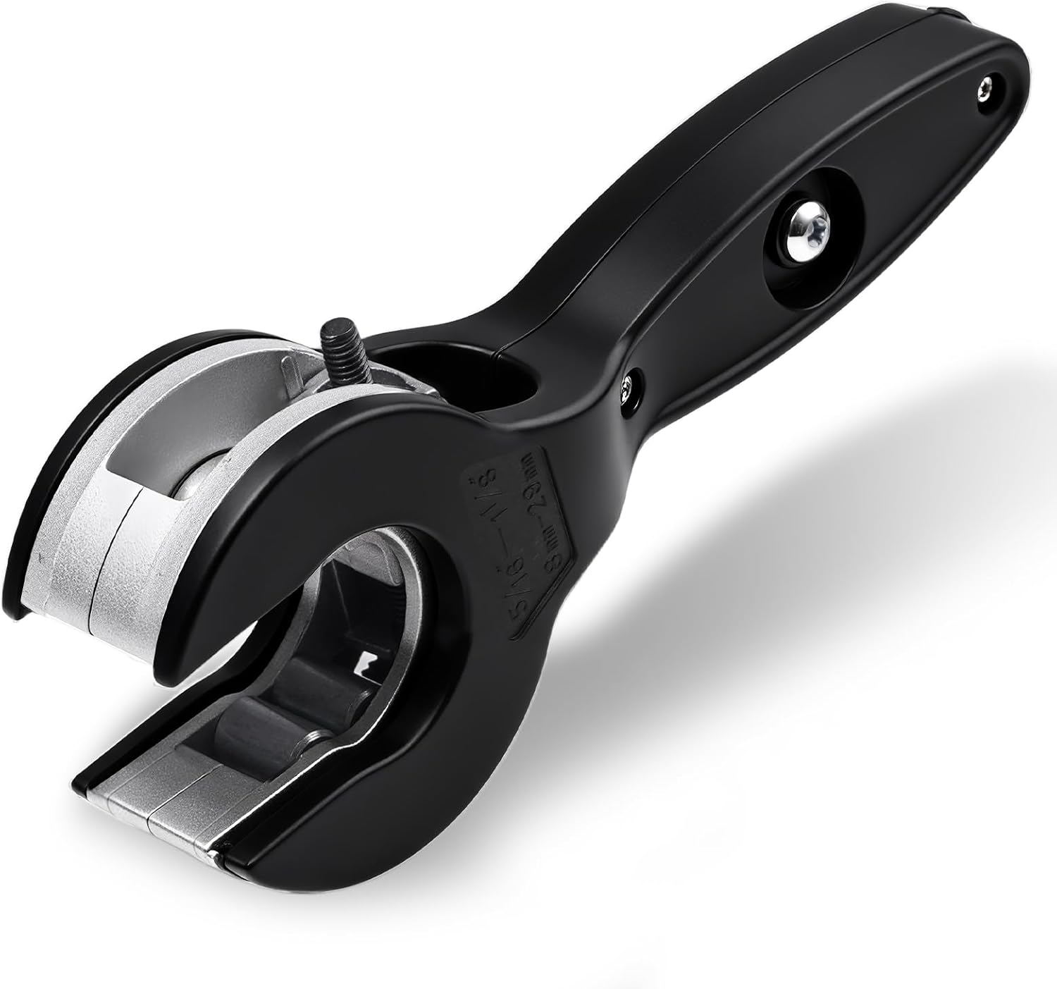Ratchet-type Pipe Cutter, One-hand Fast Pipe Cutting Tool, for Cutting 5/16-1-1/8 inch Stainless Steel Copper Aluminium,for Home Working (Black)