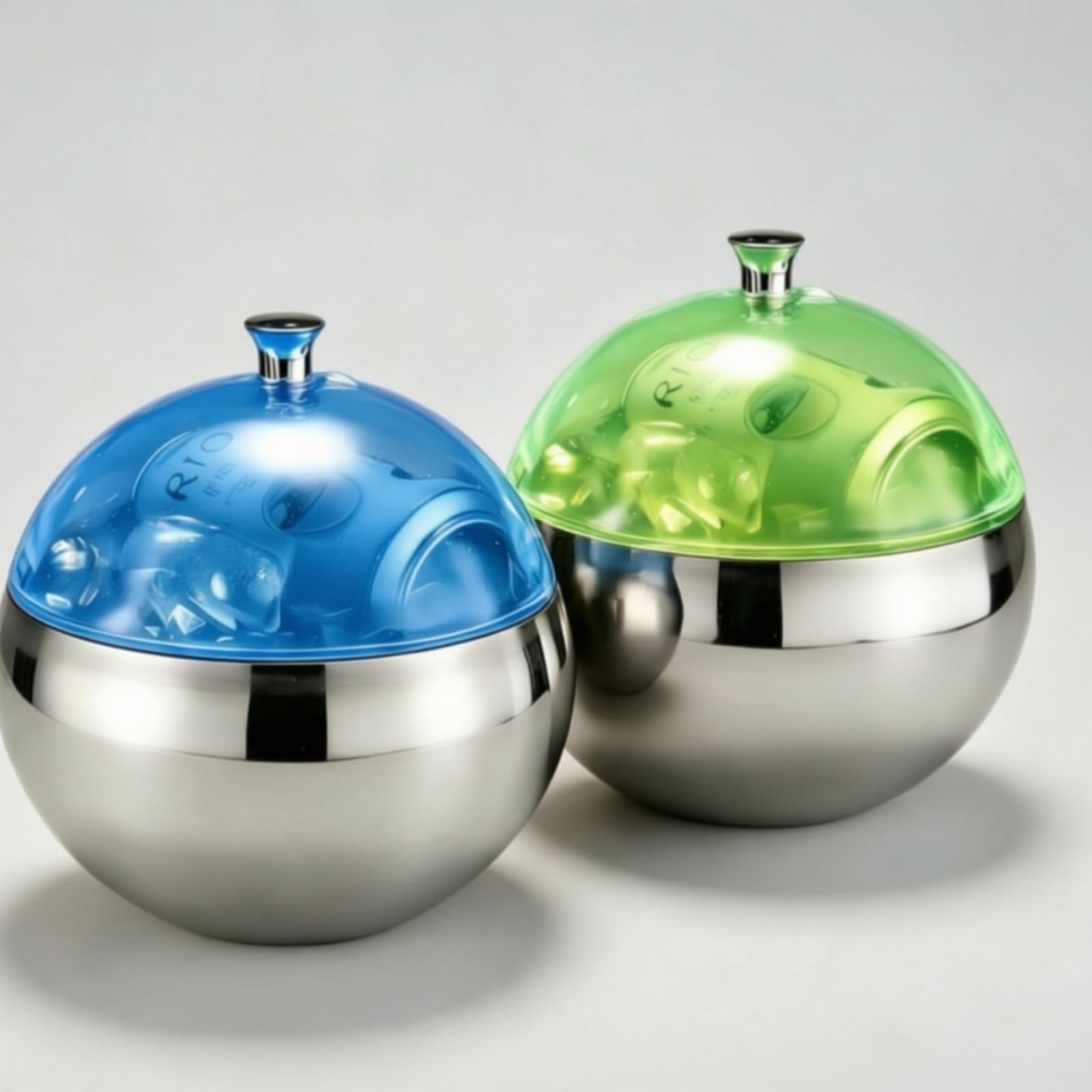 Secchiello Ghiaccio Sferico Isolato Portaghiaccio in Acciaio Inox Compatto per Ristorante, Glossy