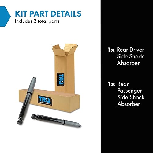 Miniatura 1089 de TRQ Juego de amortiguadores traseros compatible con Chevrolet Aveo 2004-2011 Aveo5 2009 Pontiac G3 2007-2011