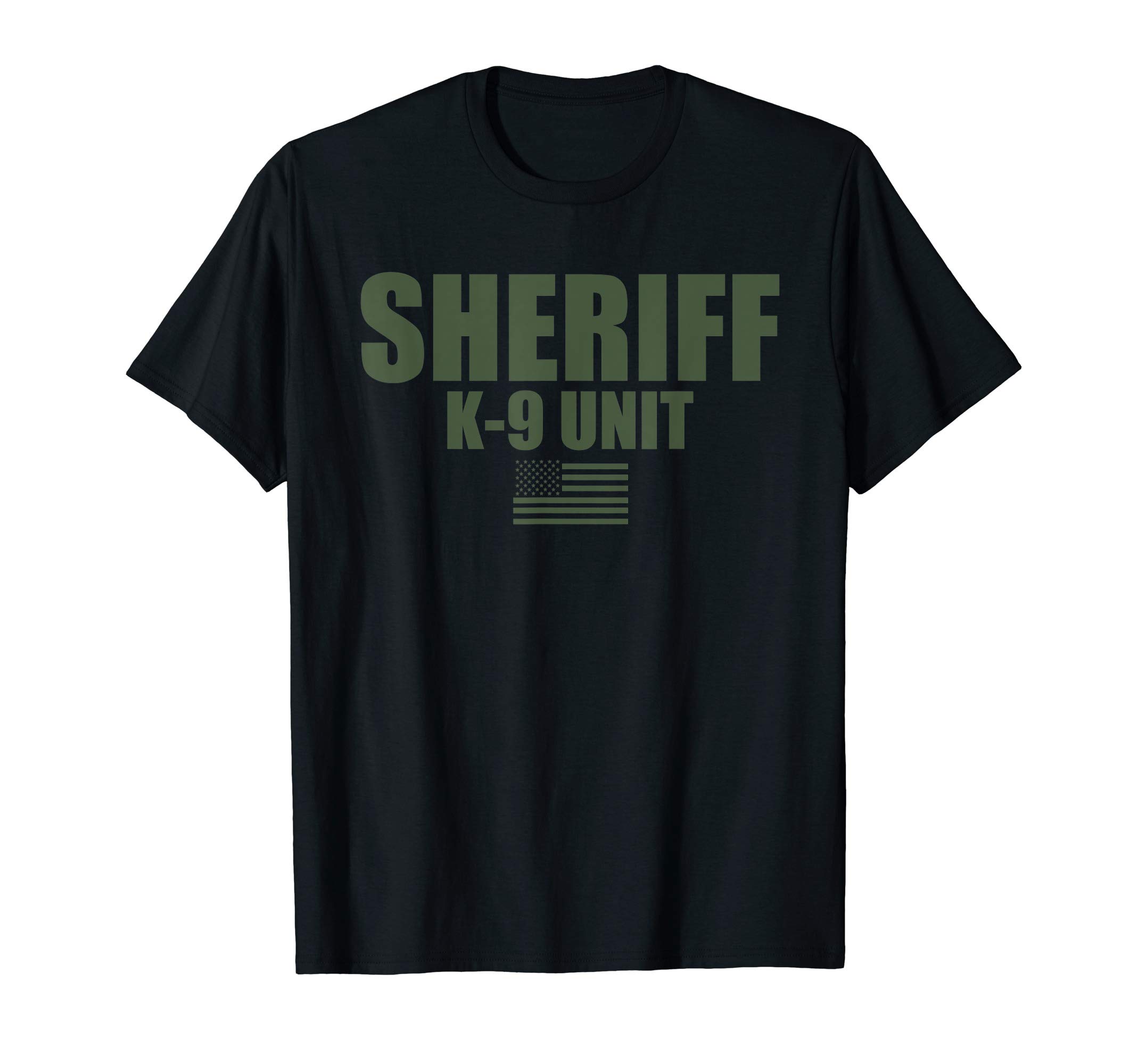 Sheriff K-9 Unit Police Flag Uniform T-Shirt T-ShirtOEKO-TEX STANDARD 100