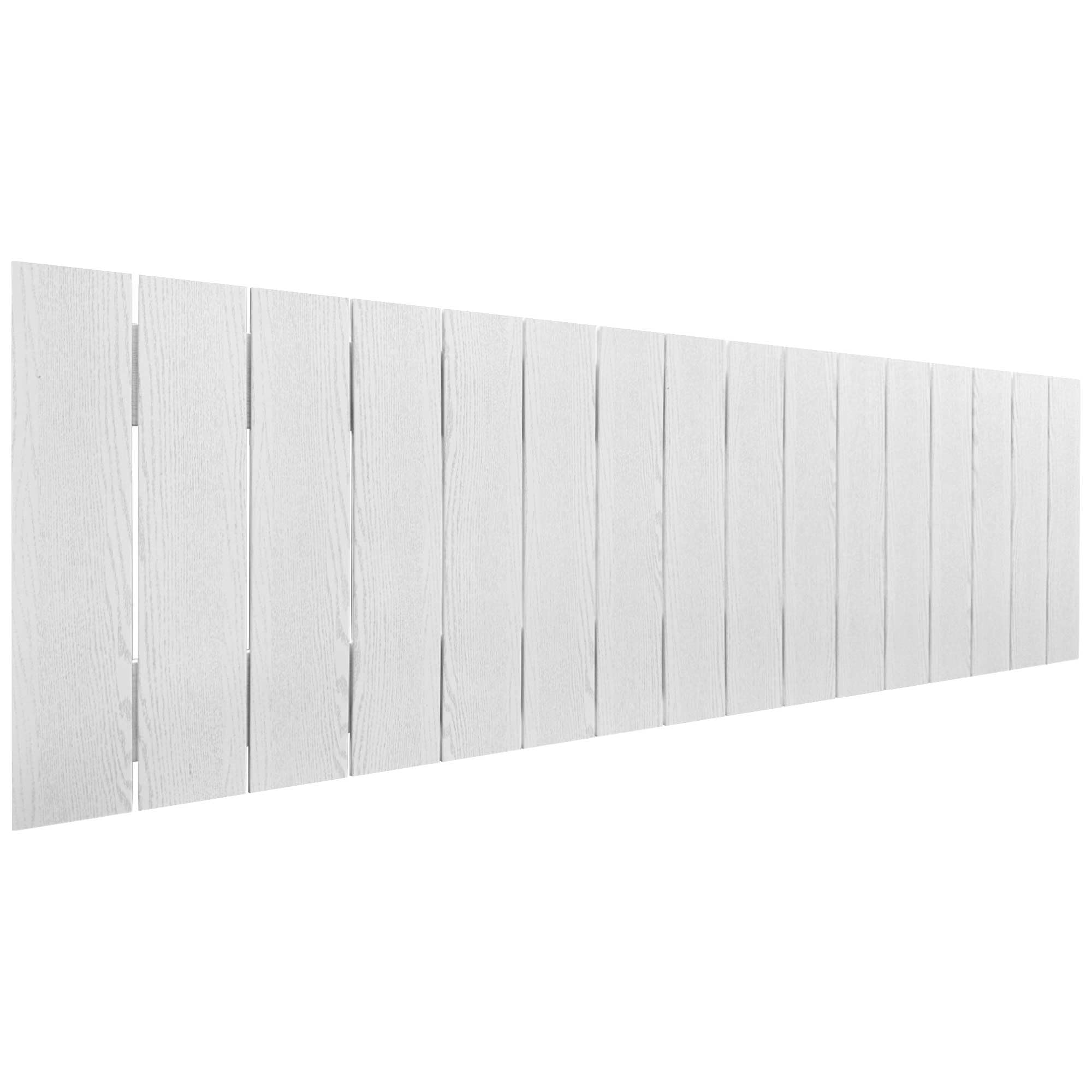 DHOME Cabecero de Madera reciclada DM Estilo Palet Vertical Cama Palets Herrajes incluidos (150cm, Blanco Madera)