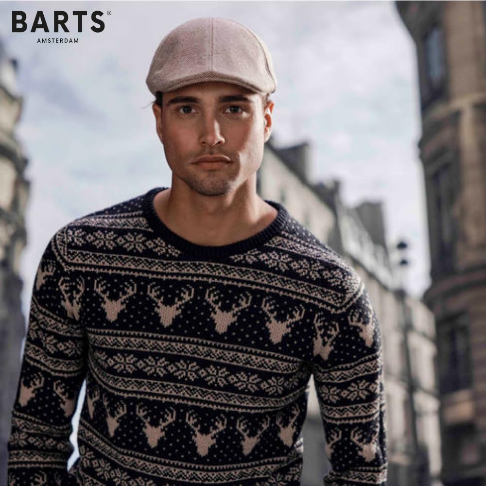 Barts Gorra Melange Jamaica Hombre - de Lino Gorro Ivy algodón con Visera, Forro, Forro Verano Primavera/Verano