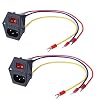 3Dman 15A 250V Rocker Switch On/Off Power Socket Inlet Module Plug 10A Fuse Switch with 18 AWG Wiring 3 Pin