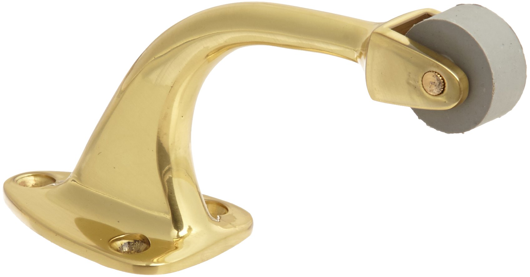 Rockwood 455.3 Brass Curved Roller Stop, #8 X 3/4