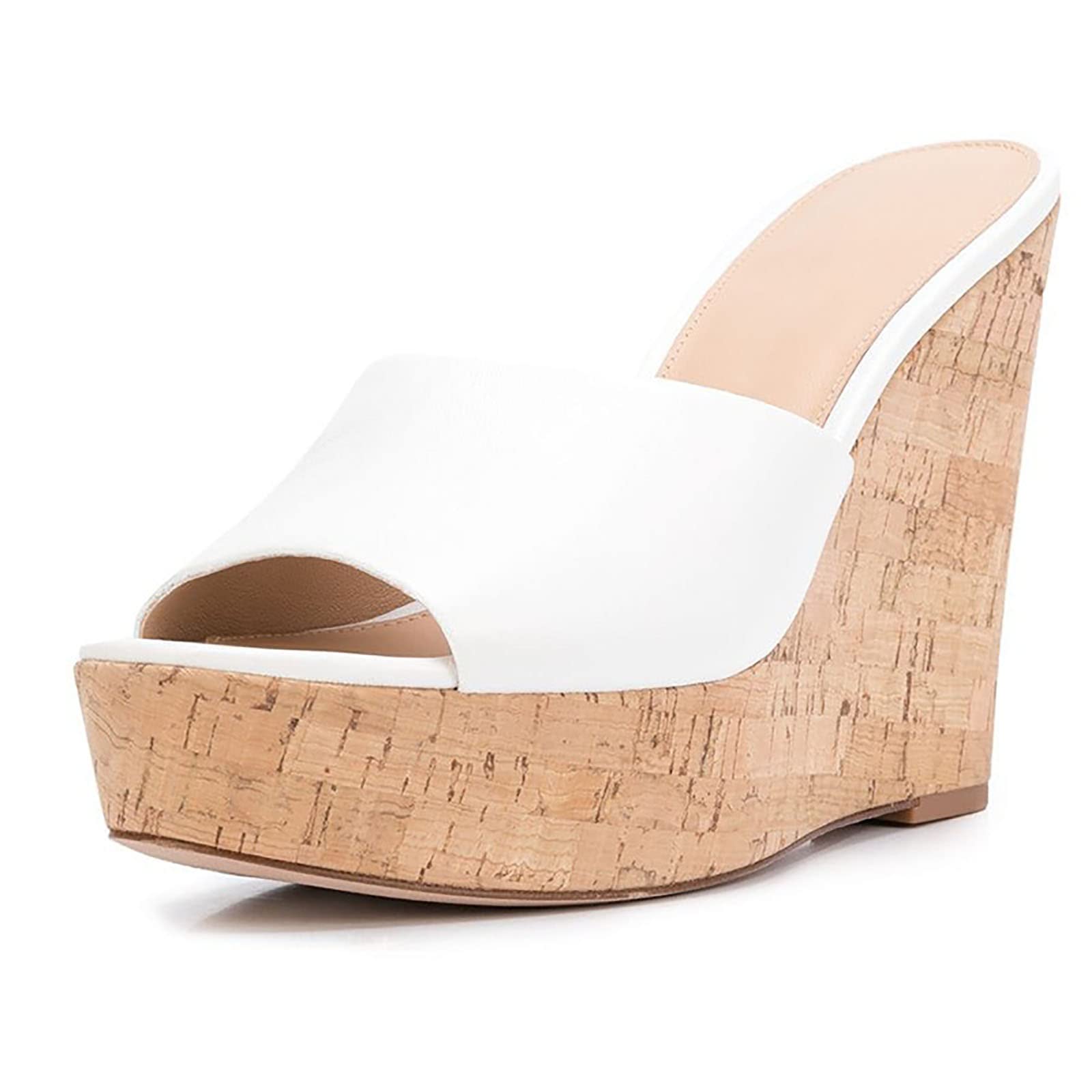 Damskie koturny Sandały Obcasy Wsuwane Platforma Espadryle Wysoki obcas Otwarte Palce Letnia Sukienka Pantofle Buty