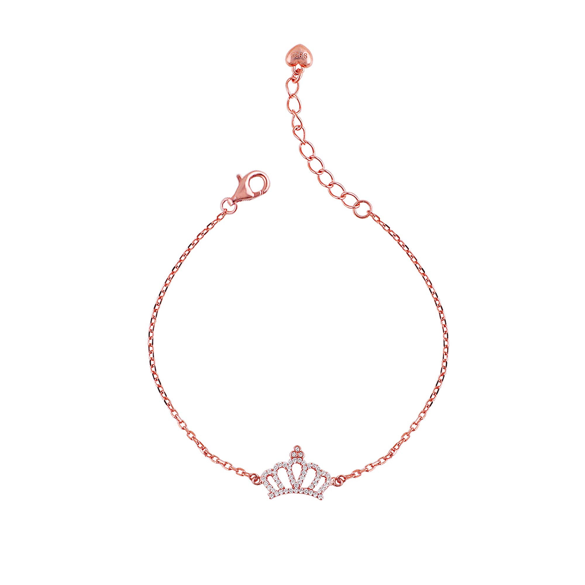 GIVA 925 Silver Rose Gold Anjalis Queen Crown Bracelet, Adjustable Gifts for Girlfriend, Gifts for Women & Girls| With Certificate of Authenticity and 925 Stamp | 6 Month Warranty* (B08PS9B38V) Amazon Price History, Amazon Price Tracker