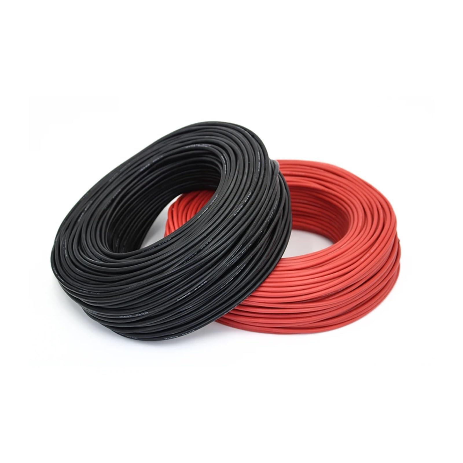 Alambre y cable de silicona 10AWG 12AWG 14AWG 16AWG 18AWG 20AWG 2,5 mm 0,75 milímetros cuadrados(Red black,15 AWG 1.5mm)