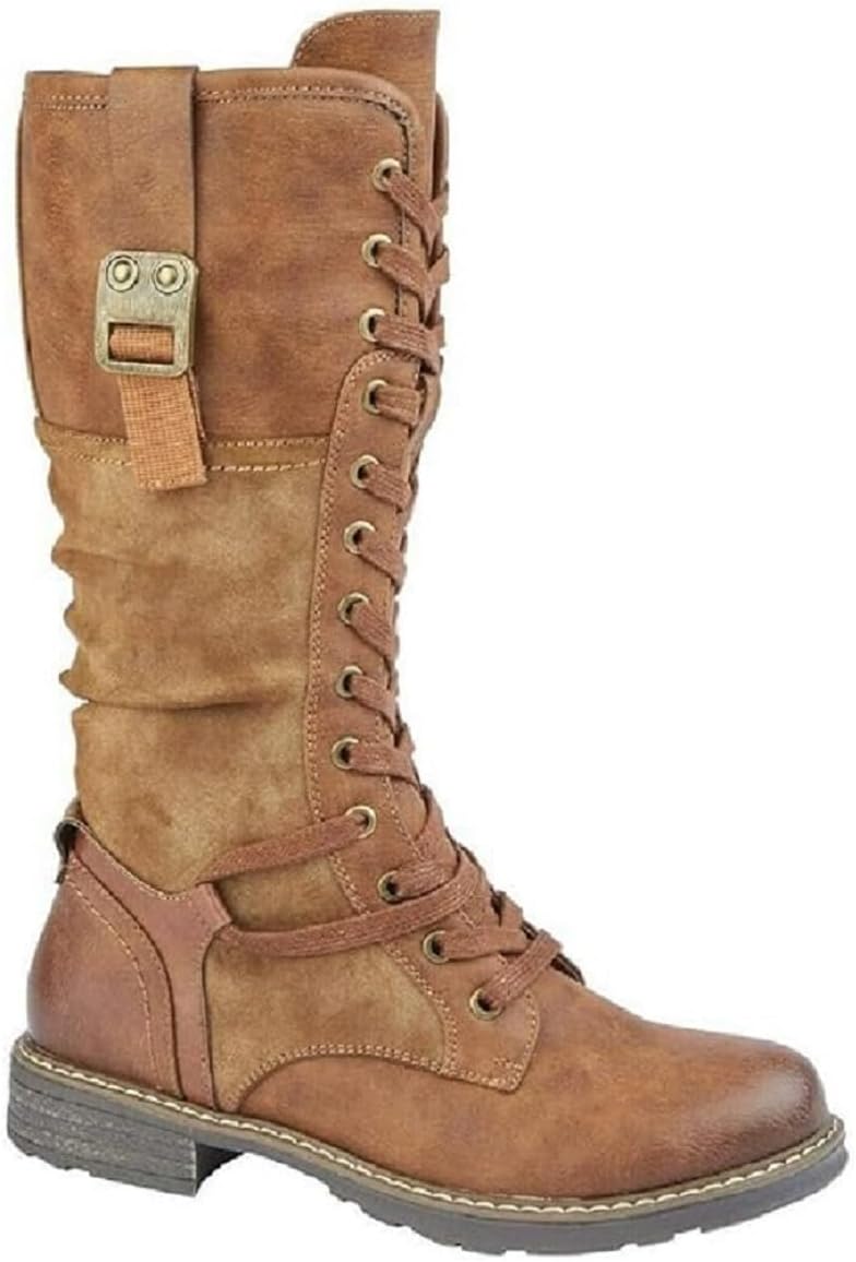 Gabriela Womens Tall Lace Zip Boot (Tan, Numeric_5)