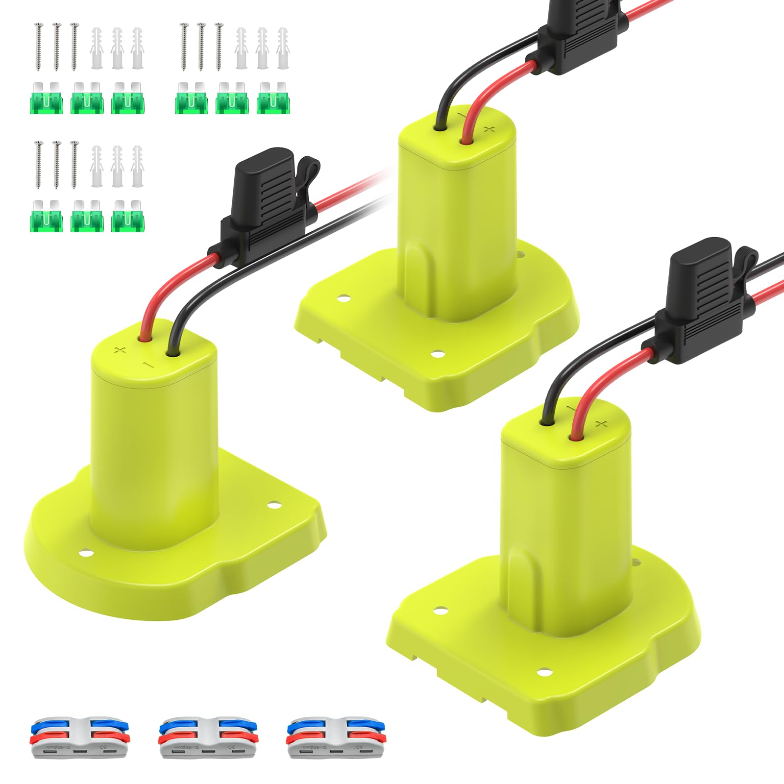 DIY Battery Dock Adapter For Ryobi 18V Tools – 14 AWG Wires, Fuse Protection, Easy Install