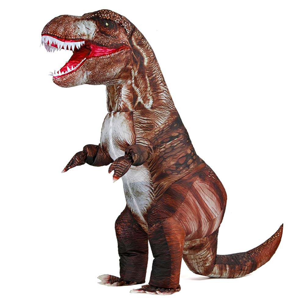 RafalacyInflatable Dinosaur Costume for Adult Blow up T-rex Costume Halloween Costume Party Dino Cosplay Outfit
