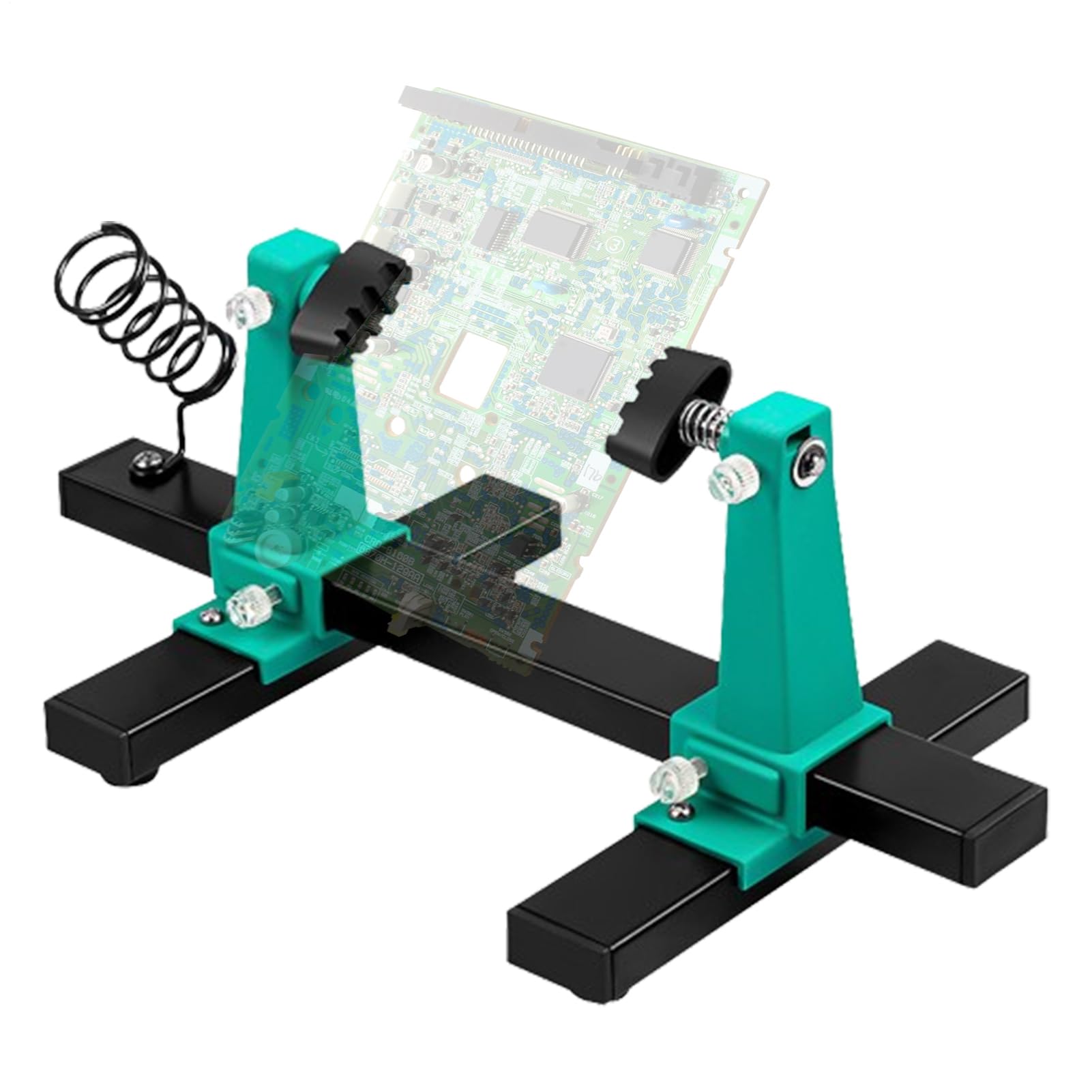 Evite placas sueltas con este soporte de placa de circuito impreso giratorio para soldadura