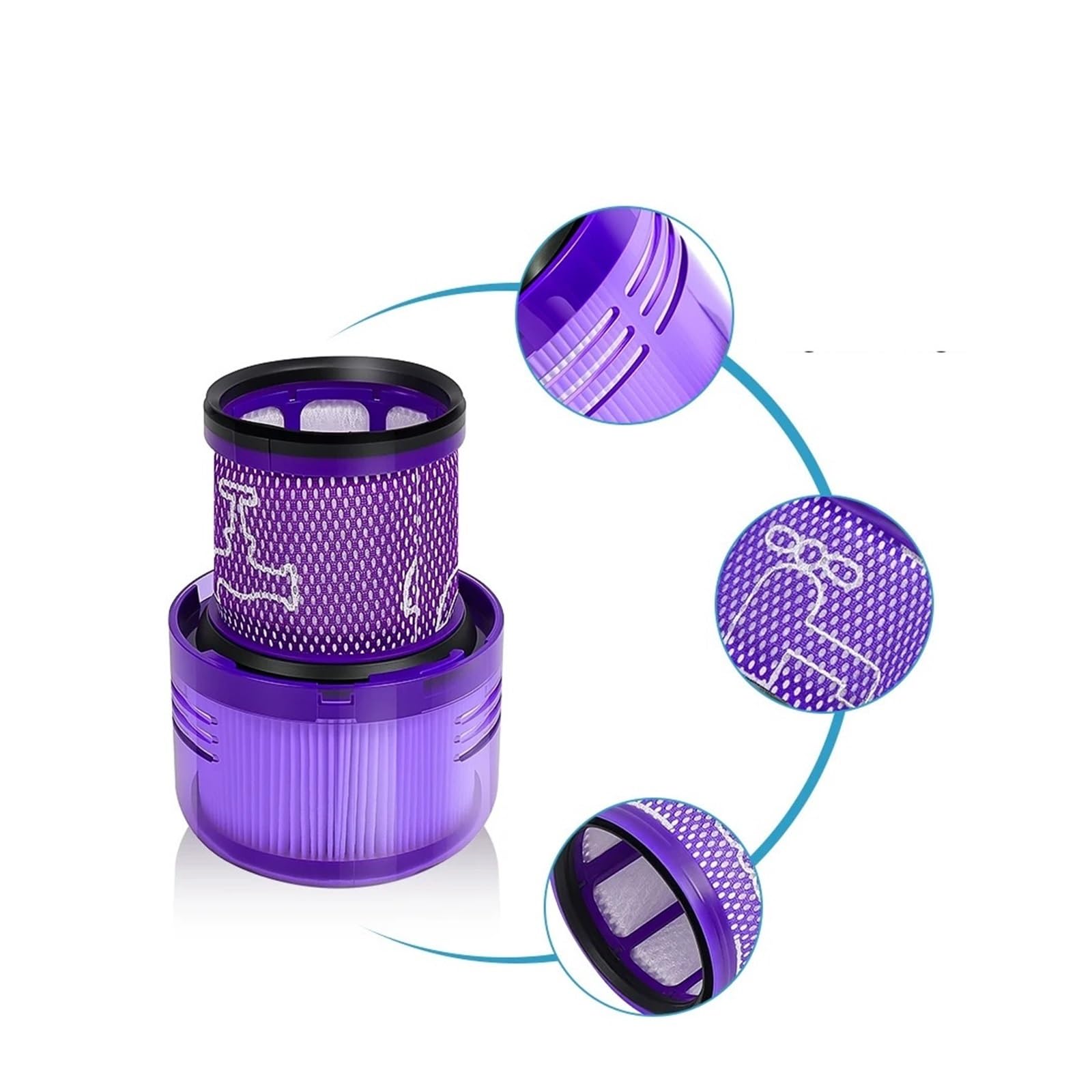 Filtro HEPA for aspiradora inalámbrica, Compatible con Dyson, V11 V15 SV14(D)