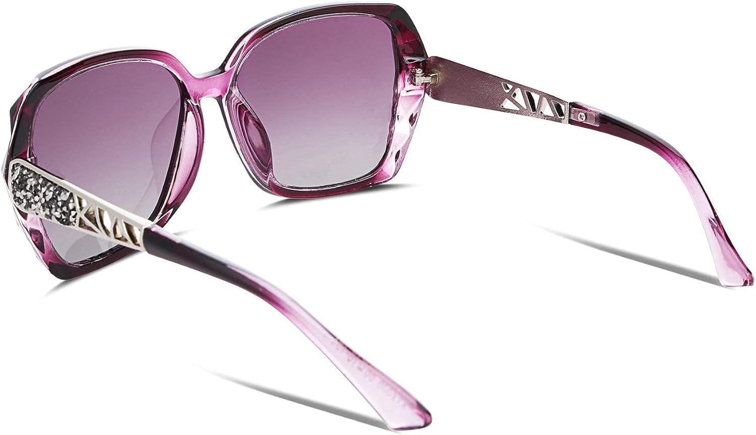FEISEDY Polarized Women Square Sunglasses Sparkling Composite Shiny Frame B2289 - Image 8