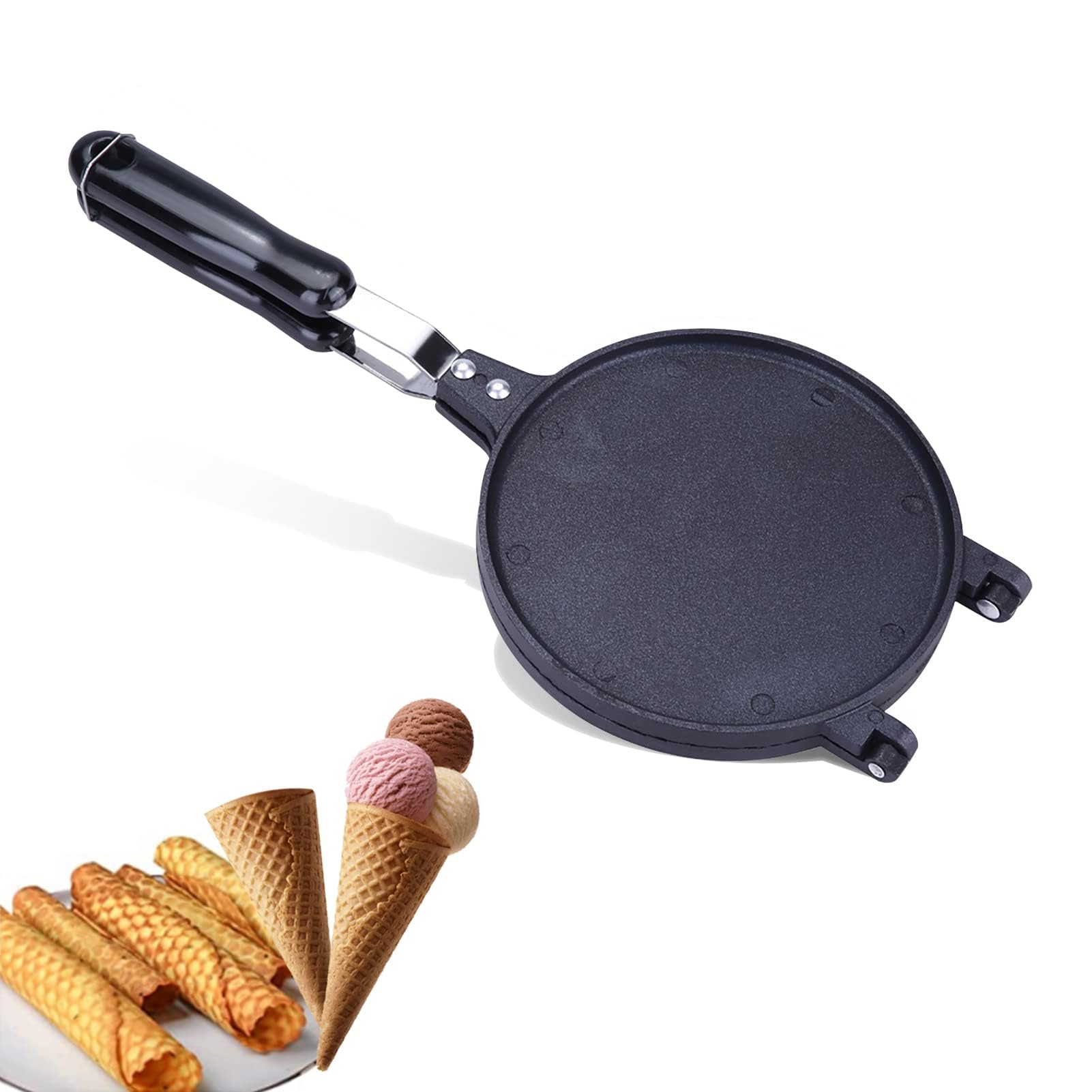Gaufrier de cornet, gaufrier antiadhésif cone maker crêpière à gaz pour Gaufrier de cornet, gaufrier antiadhésif cone maker crêpière à gaz pour