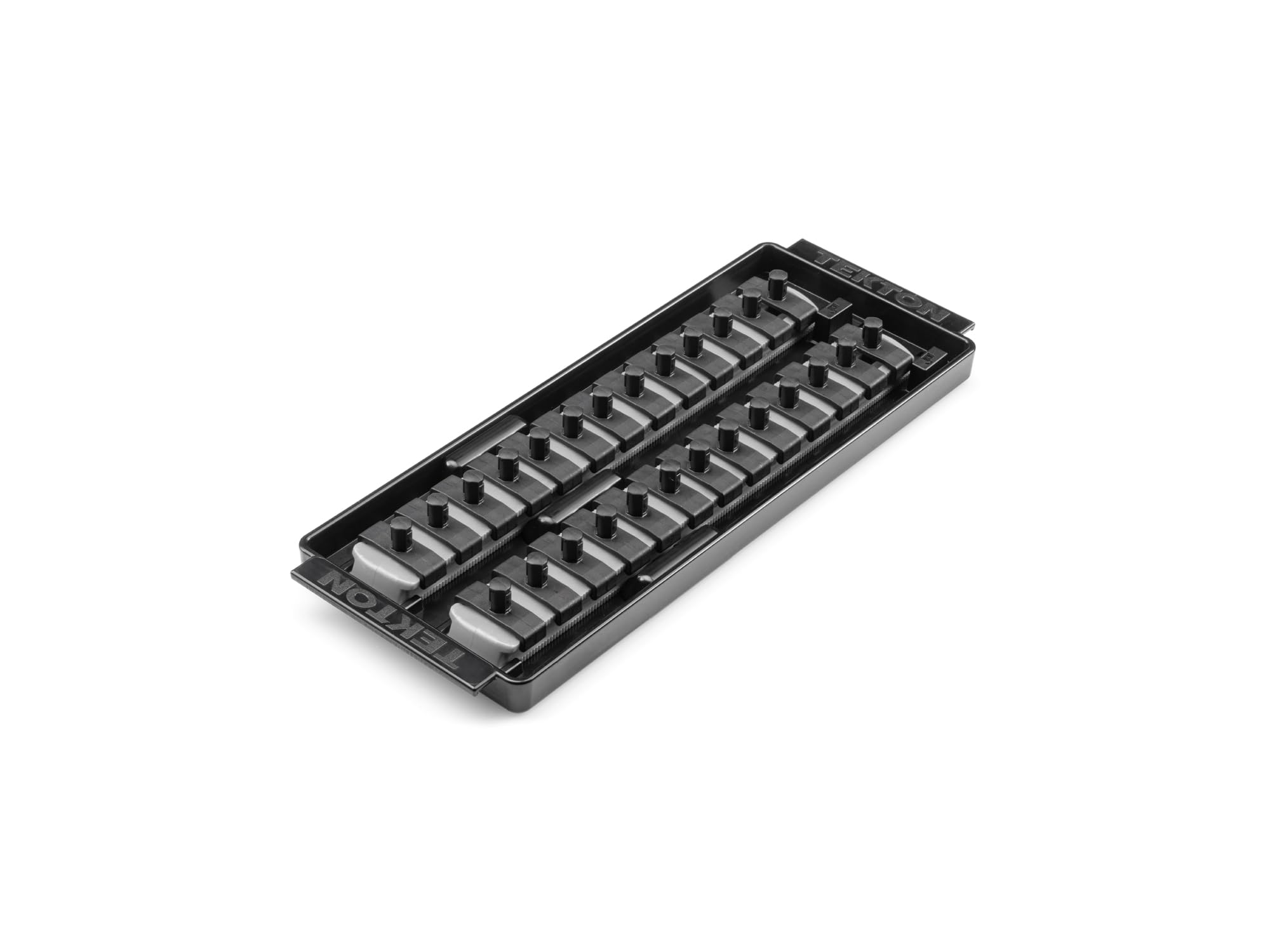 TEKTON 1/4 Inch Drive 2-Rail Socket Organizer Set, Gray (26-Tool) | OST01326 | Made in USA
